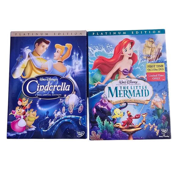 Disney Platinum Edition Cinderella & Little Mermaid - NIB - Picture 1 of 5